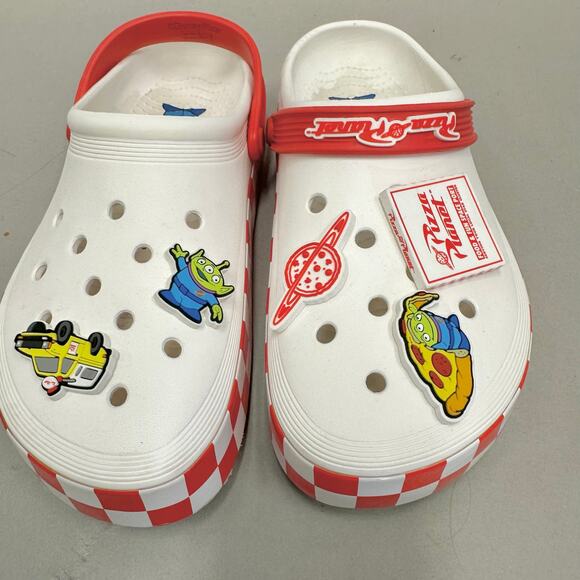 Crocs Toy Story Pizza Planet Off-Court Clog Men's size 8 Women's 10 - Picture 5 of 16